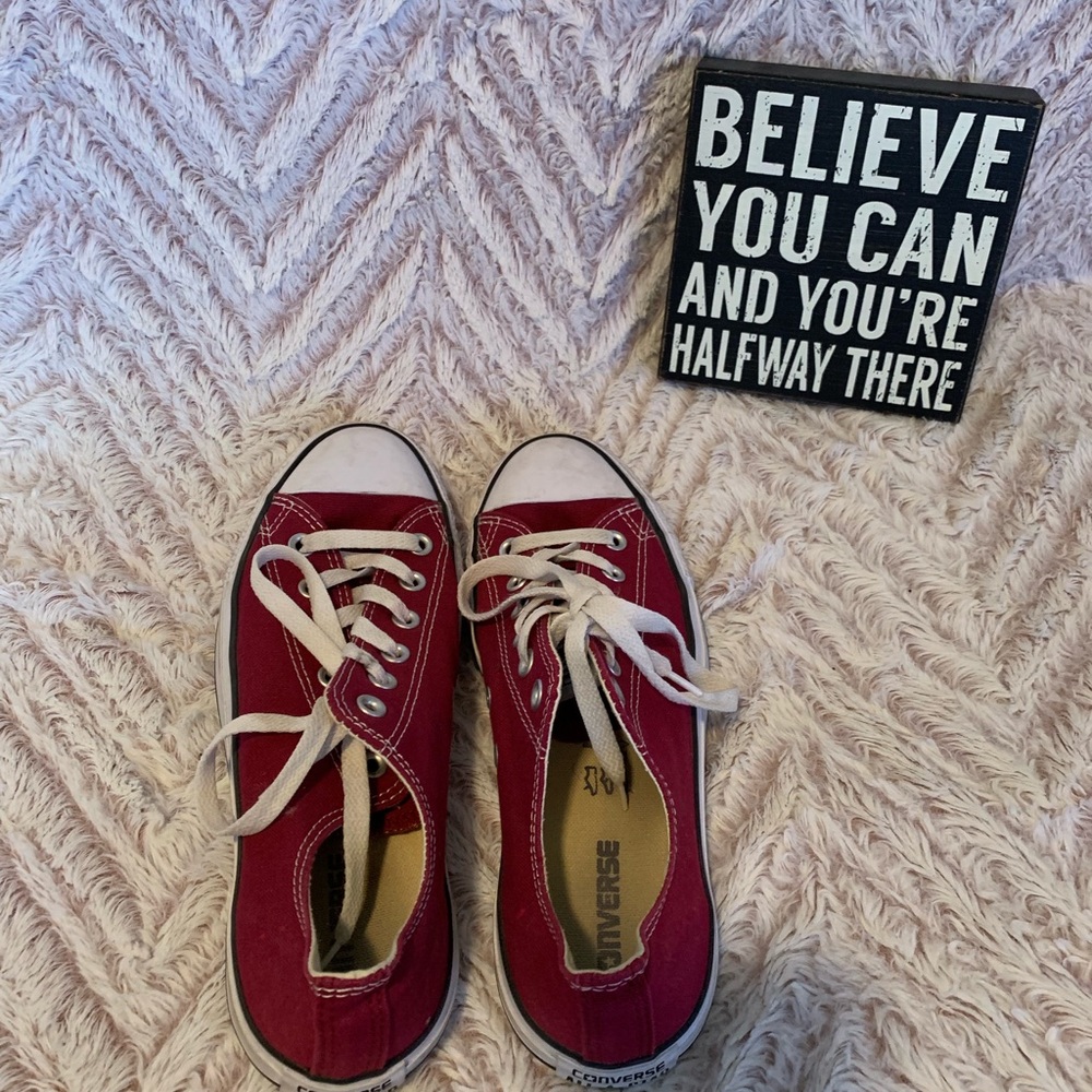 Burgundy Converse - Picture 5 of 7